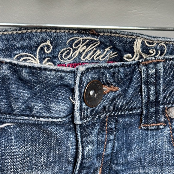 Denim Jean Boody Shorts Cutoffs Flirty Refuge Womens 0 - Picture 5 of 9